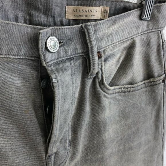 AllSaints Cigarette Skinny Jeans Gray - Picture 4 of 13